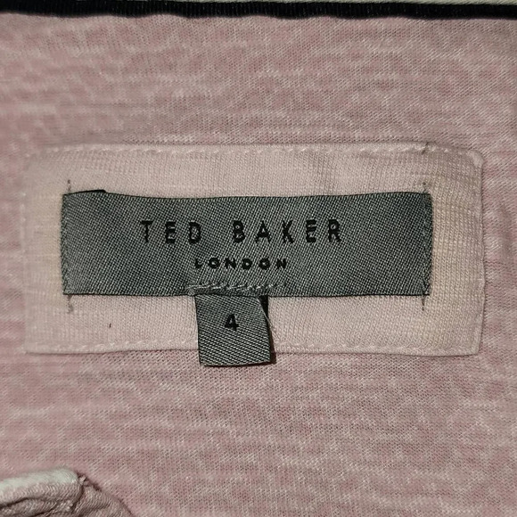 Ted Baker Mens Pink Polo Shirt 4 Large - Picture 3 of 4